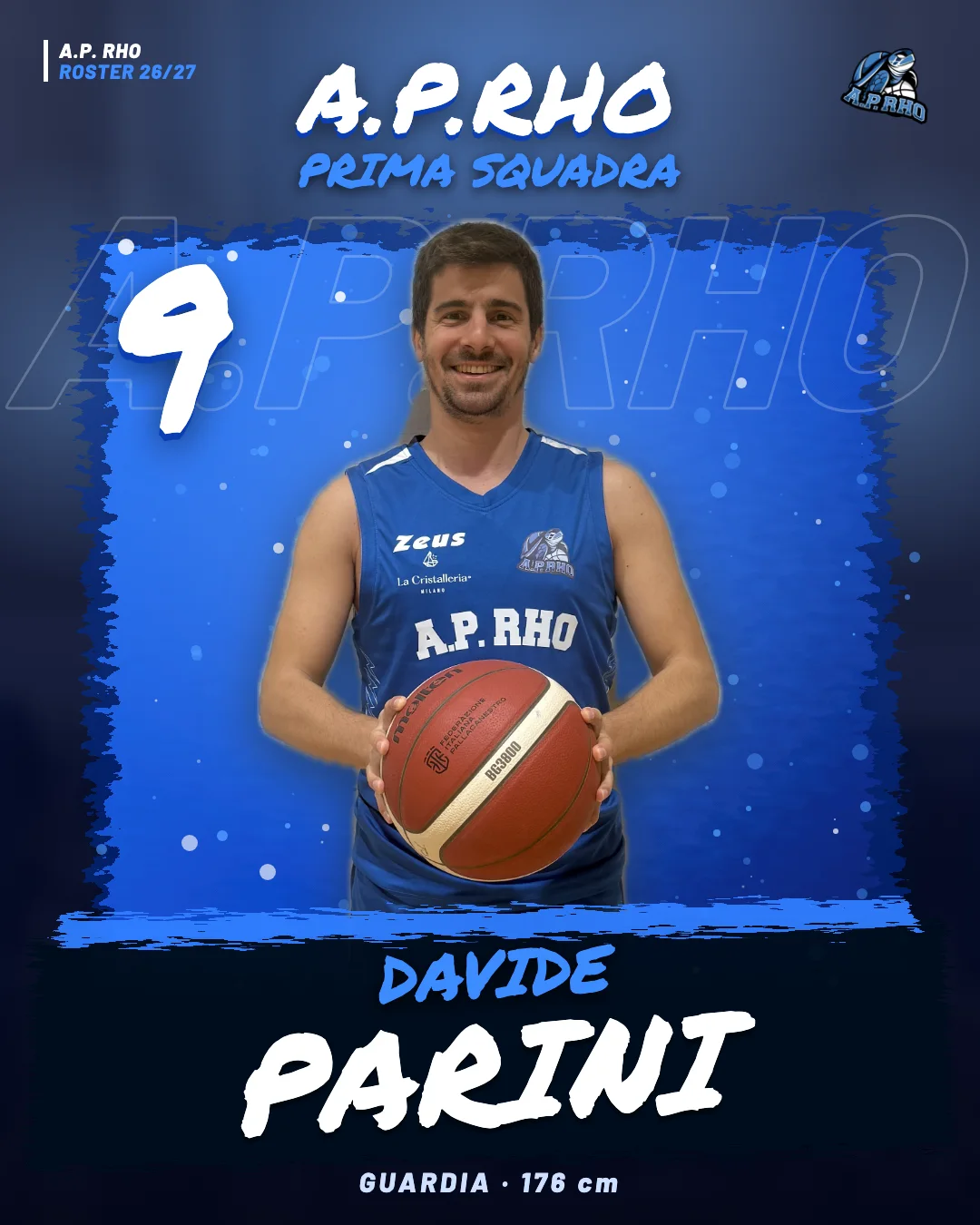 Davide Parini, numero 9, Guardia - A.P. Rho