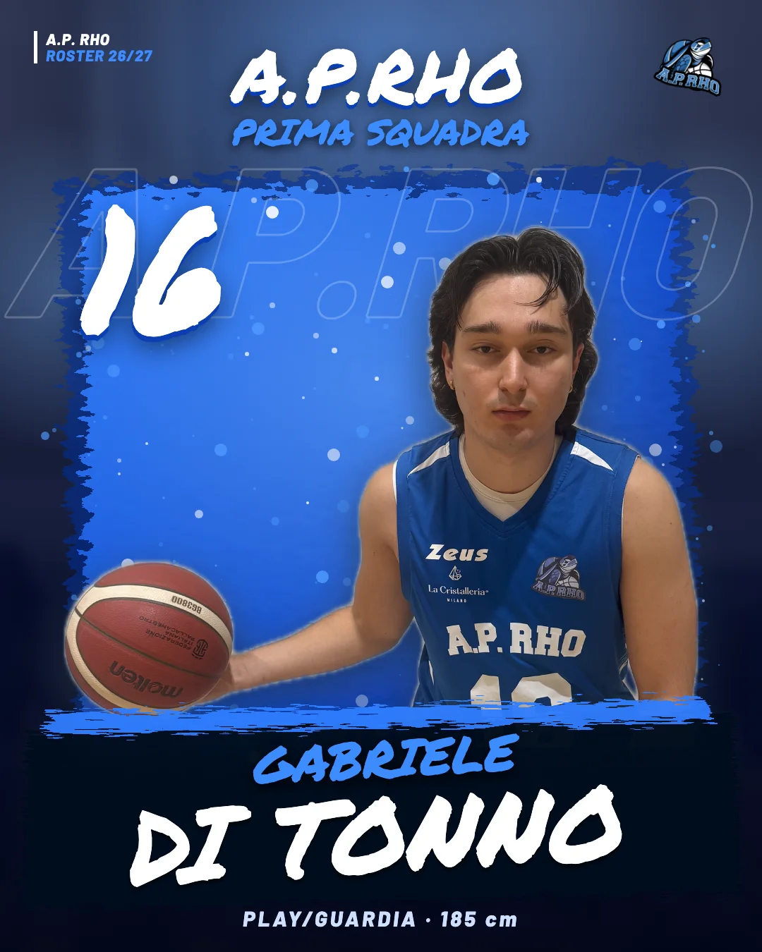 Gabriele Di Tonno, numero 16, Play/Guardia - A.P. Rho