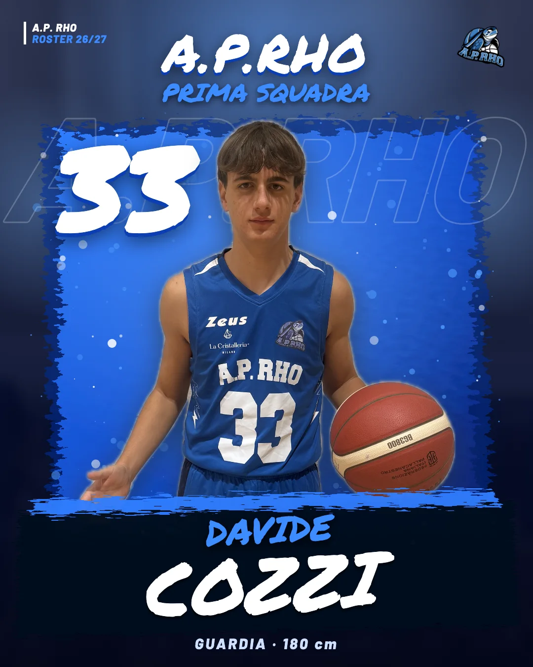 Davide Cozzi, numero 33, Guardia - A.P. Rho