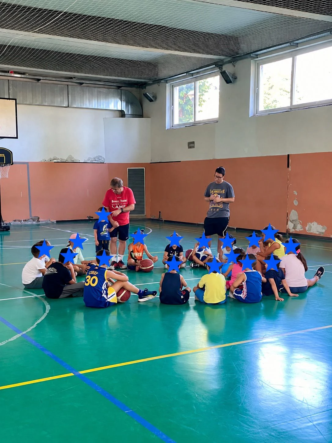 Allenamento MiniBasket ASD APRho in palestra
